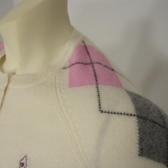 VALERIE STEVENS PETITE 2 PLY CASHMERE CARDIGAN PM - Picture 6 of 8